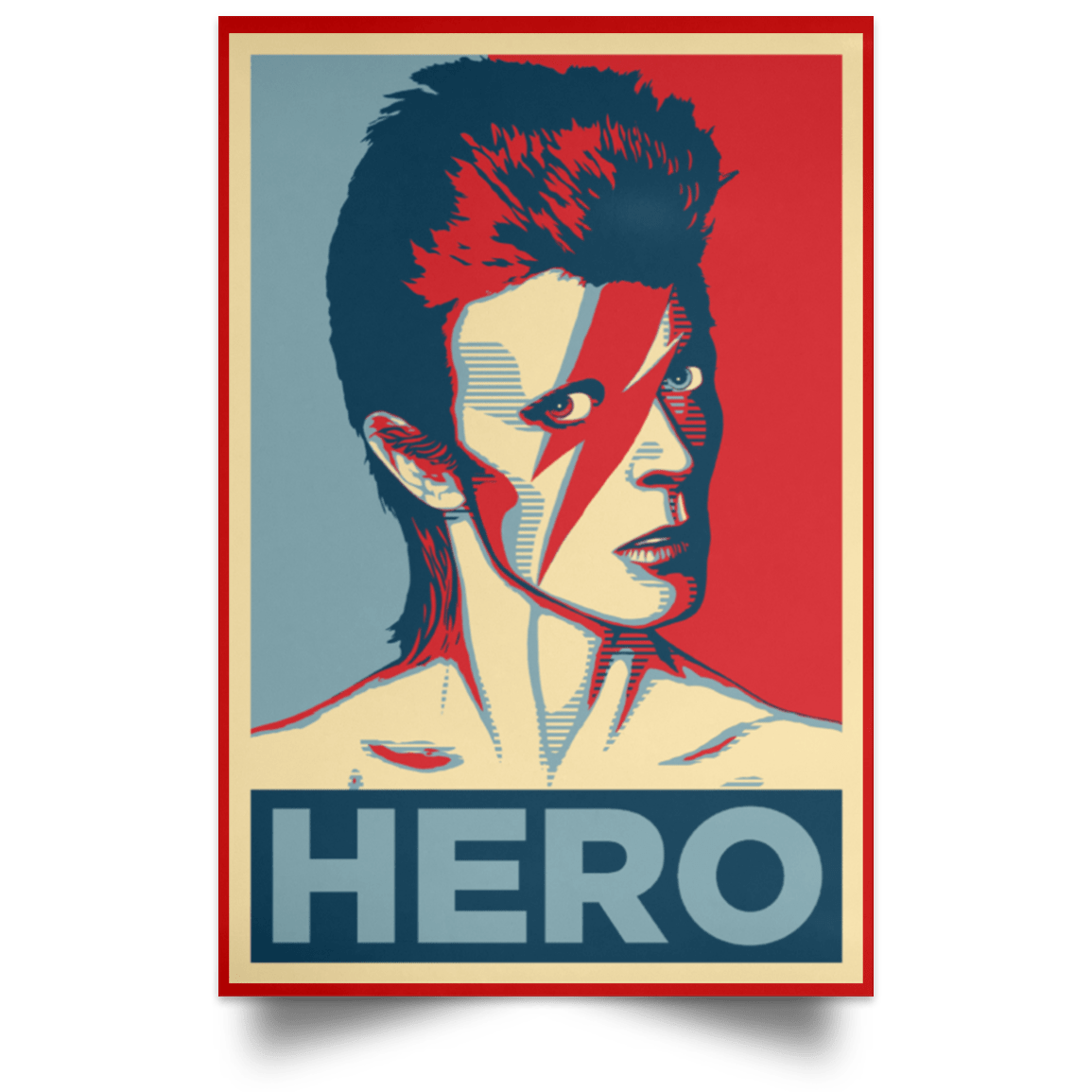 Housewares Red / 12" x 18" Obey the HERO Portrait Poster