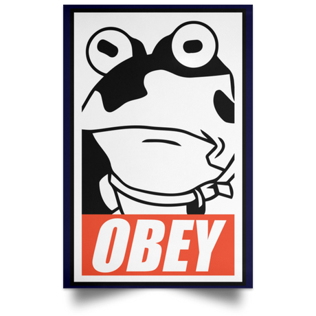 Housewares Navy / 12" x 18" Obey the Hypnotoad Portrait Poster
