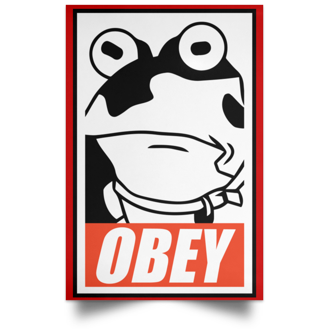 Housewares Red / 12" x 18" Obey the Hypnotoad Portrait Poster