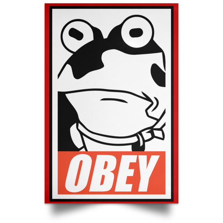 Housewares Red / 12" x 18" Obey the Hypnotoad Portrait Poster