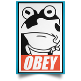 Housewares Turquoise / 12" x 18" Obey the Hypnotoad Portrait Poster