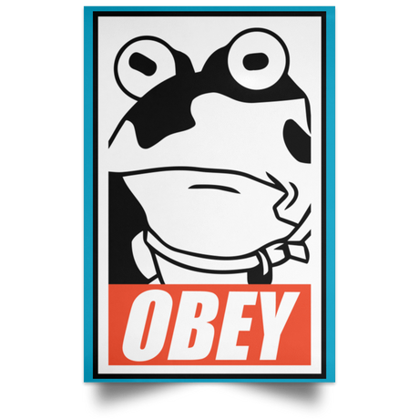 Housewares Turquoise / 12" x 18" Obey the Hypnotoad Portrait Poster