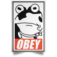 Housewares White / 12" x 18" Obey the Hypnotoad Portrait Poster