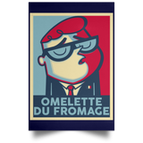 Housewares Navy / 12" x 18" Omelette Du Fromage Portrait Poster