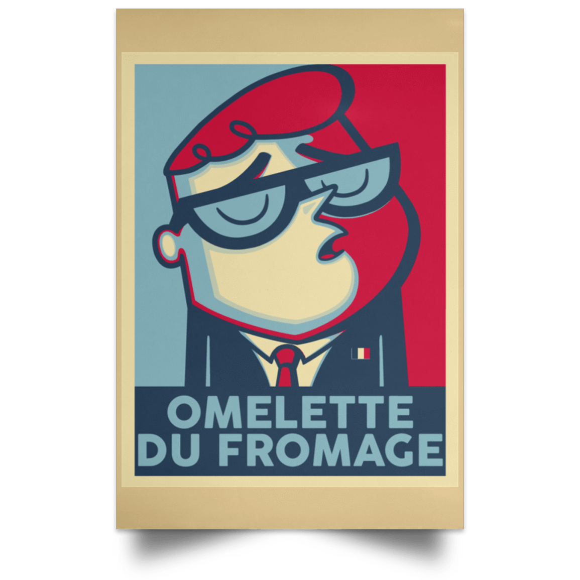 Housewares Tan / 12" x 18" Omelette Du Fromage Portrait Poster