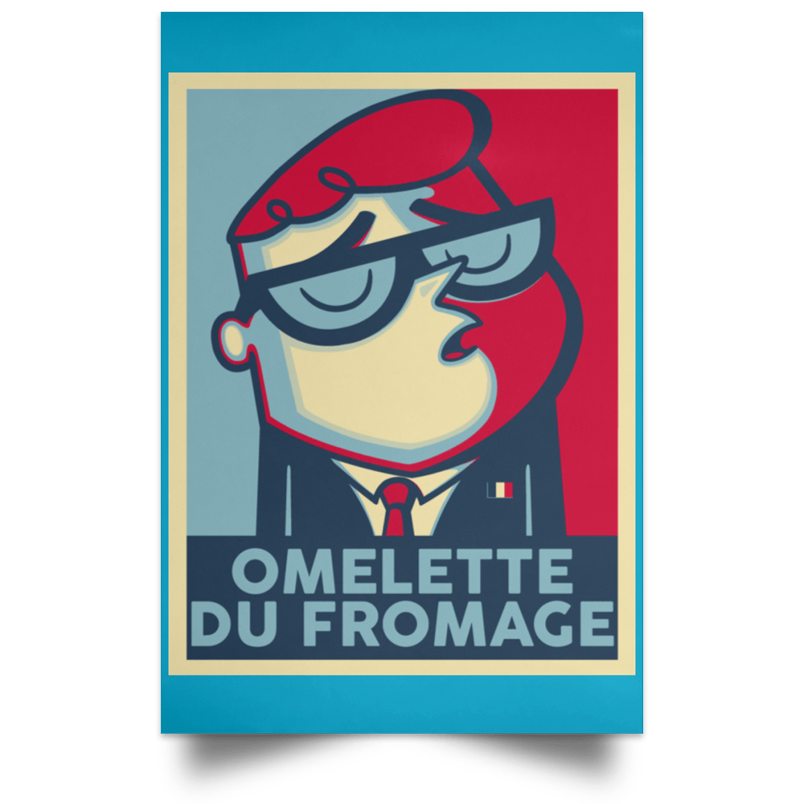 Housewares Turquoise / 12" x 18" Omelette Du Fromage Portrait Poster