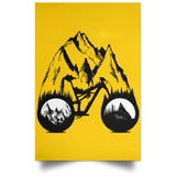 Housewares Athletic Gold / 12" x 18" One With Nature Mountain Bike Portrait Poster