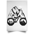 Housewares White / 12" x 18" One With Nature Mountain Bike Portrait Poster