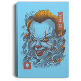 Housewares Columbia Blue / 8" x 12" Oni Clown Mask Premium Portrait Canvas