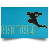 Housewares Turquoise / 18" x 12" Panther Sports Wear Landscape Poster