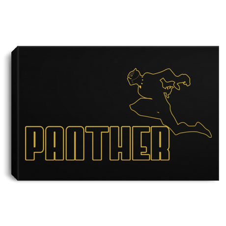 Housewares Black / 12" x 8" Panther Sports Wear Premium Landscape Canvas