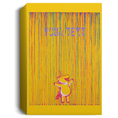 Housewares Athletic Gold / 16" x 24" Rainbow Rain Personalized Portrait Canvas