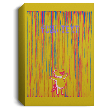 Housewares Old Gold / 16" x 24" Rainbow Rain Personalized Portrait Canvas
