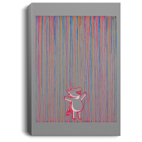 Housewares Gray / 8" x 12" Rainbow Rain Premium Portrait Canvas
