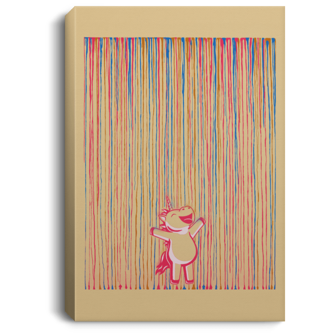 Housewares Tan / 8" x 12" Rainbow Rain Premium Portrait Canvas