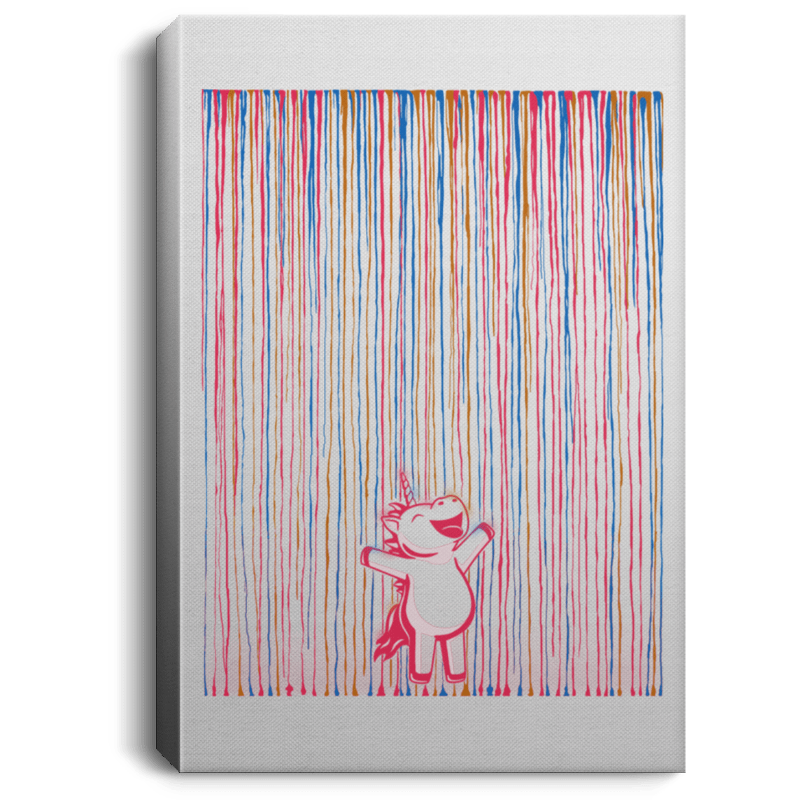 Housewares White / 8" x 12" Rainbow Rain Premium Portrait Canvas