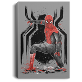 Housewares Gray / 8" x 12" RED-AND-BLACK Spider suit Premium Portrait Canvas