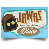 Housewares Columbia Blue / 18" x 12" Retro Jawas Diner Landscape Poster