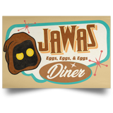 Housewares Tan / 18" x 12" Retro Jawas Diner Landscape Poster