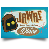 Housewares Turquoise / 18" x 12" Retro Jawas Diner Landscape Poster