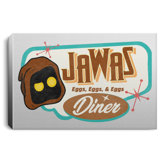 Housewares White / 12" x 8" Retro Jawas Diner Premium Landscape Canvas