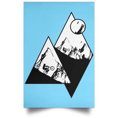 Housewares Columbia Blue / 12" x 18" Ride Alone Portrait Poster