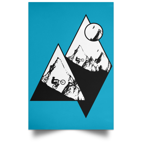 Housewares Turquoise / 12" x 18" Ride Alone Portrait Poster