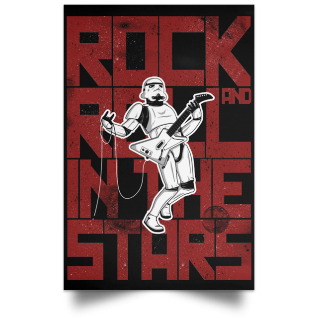 Housewares Black / 12" x 18" Rock in the Stars Portrait Poster