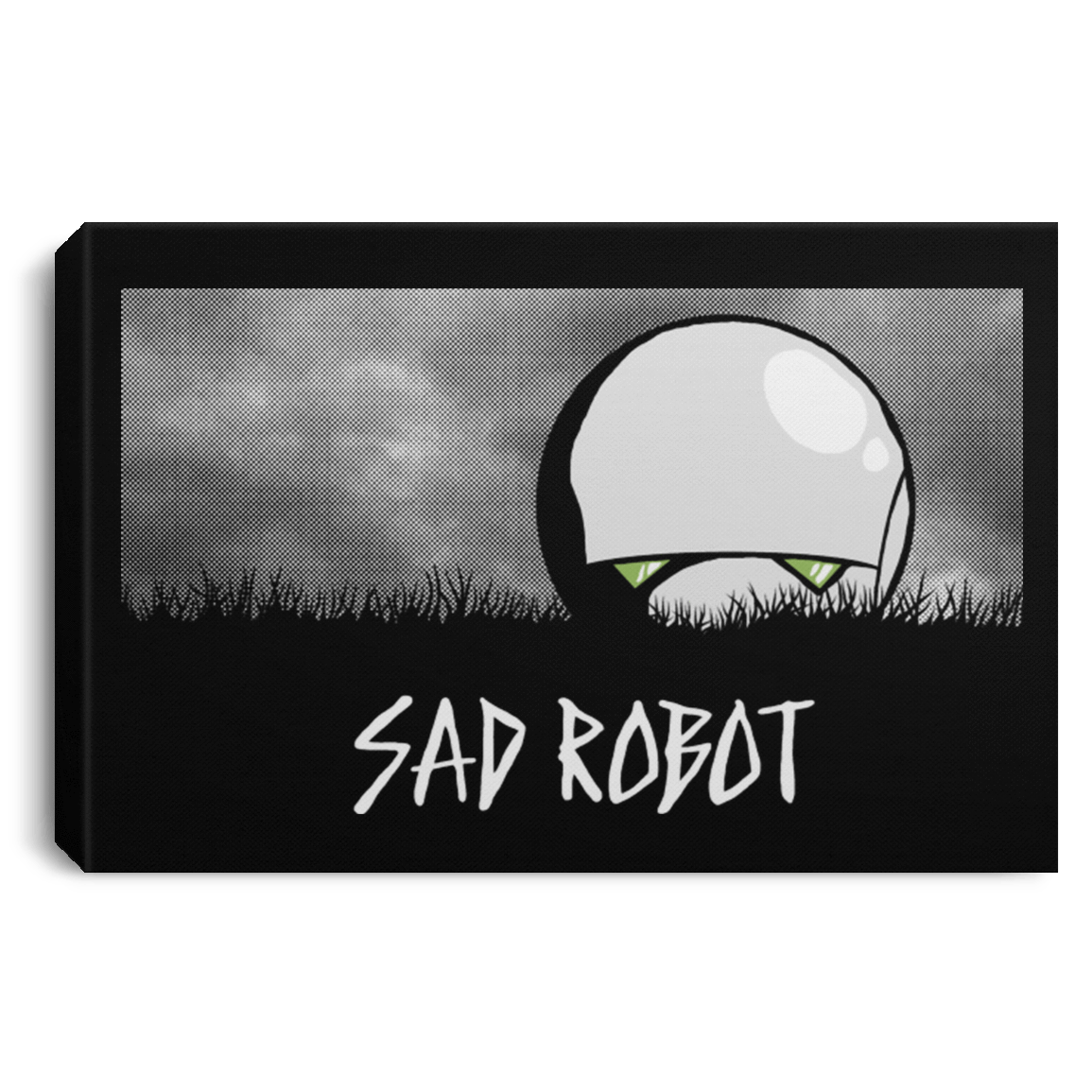 Housewares Black / 12" x 8" SAD ROBOT Premium Landscape Canvas