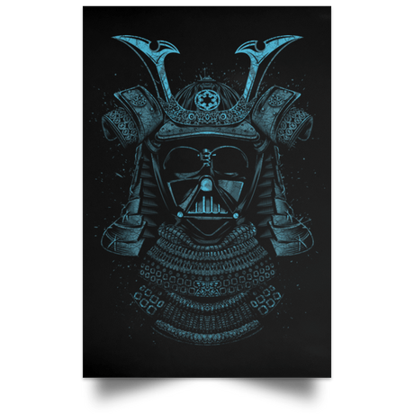 Housewares Black / 12" x 18" Samurai Darth Portrait Poster