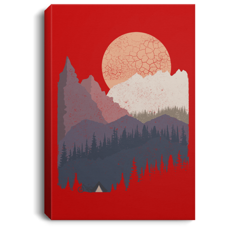 Housewares Red / 8" x 12" Scenic Camping Premium Portrait Canvas