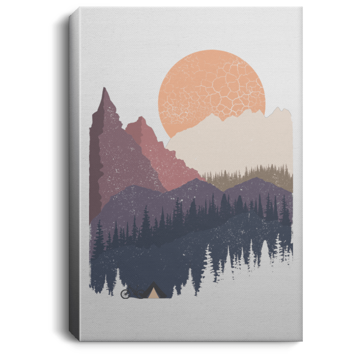 Housewares White / 8" x 12" Scenic Camping Premium Portrait Canvas