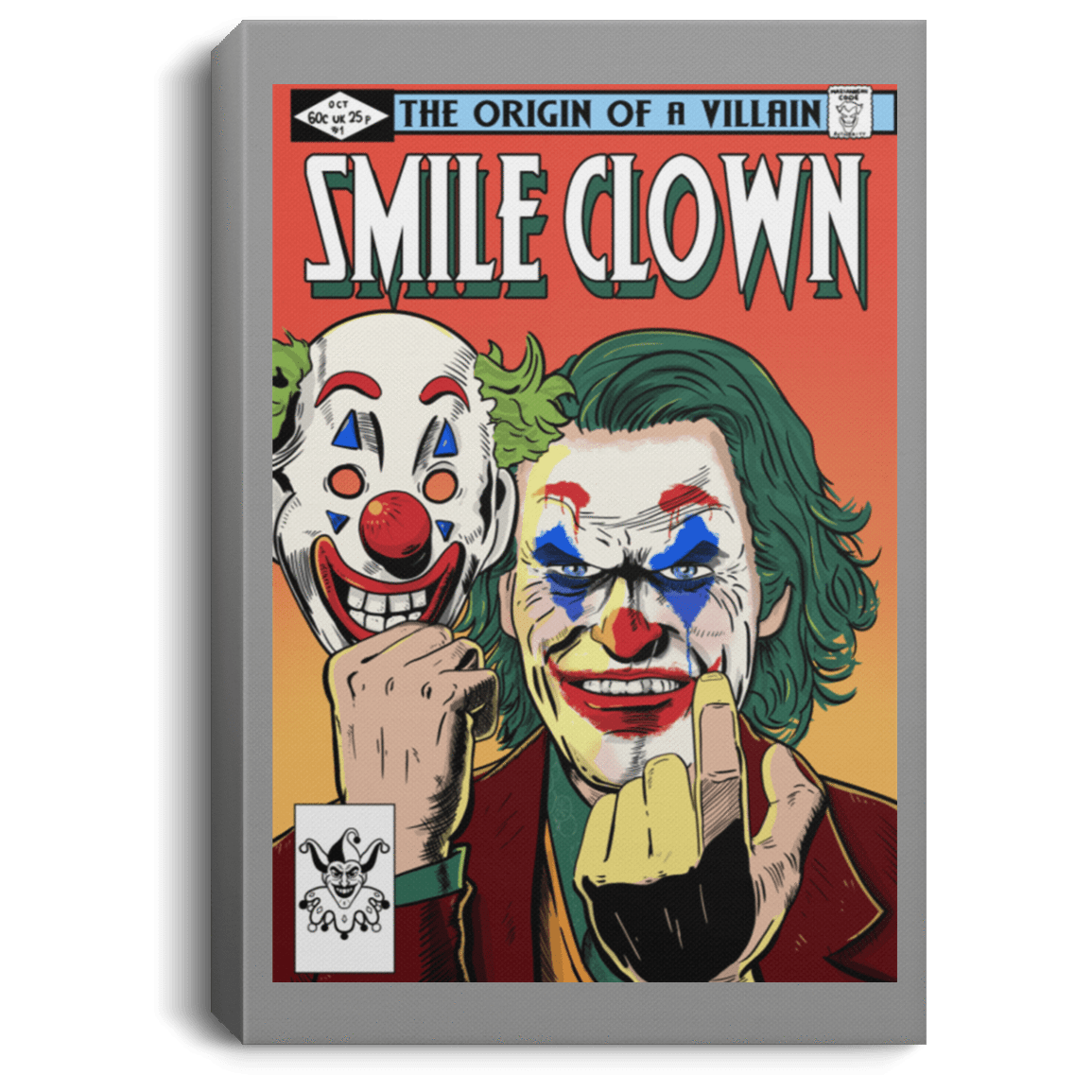 Housewares Gray / 8" x 12" Smile Clown Premium Portrait Canvas