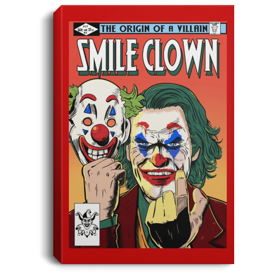 Housewares Red / 8" x 12" Smile Clown Premium Portrait Canvas