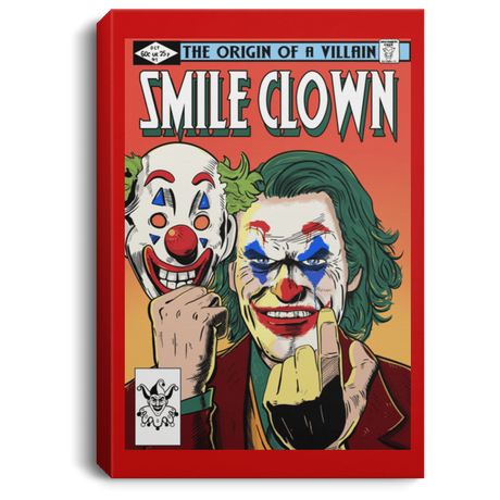 Housewares Red / 8" x 12" Smile Clown Premium Portrait Canvas