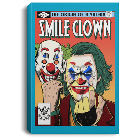 Housewares Turquoise / 8" x 12" Smile Clown Premium Portrait Canvas