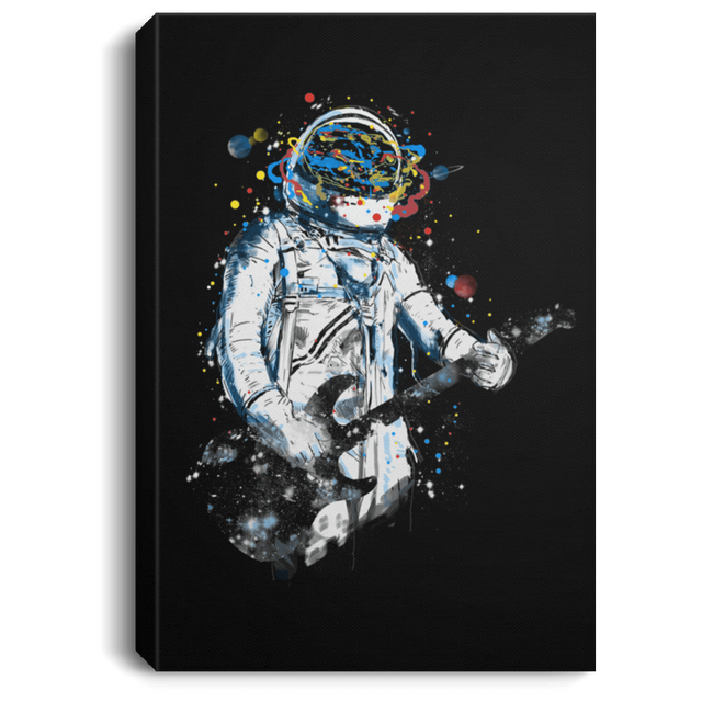 Housewares Black / 8" x 12" Space Guitar Premium Portrait Canvas