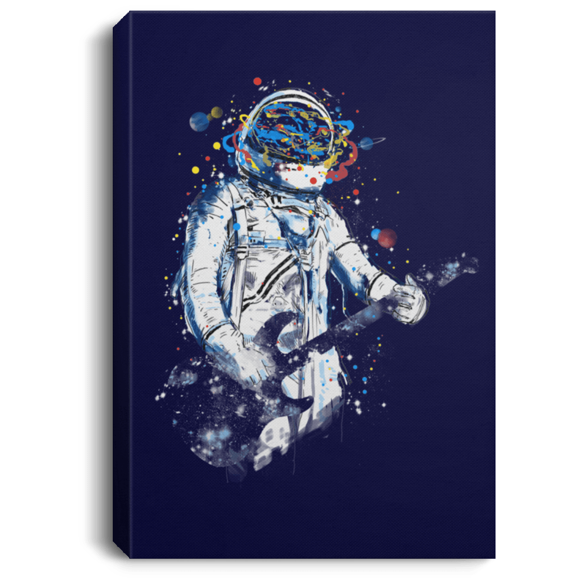 Housewares Navy / 8" x 12" Space Guitar Premium Portrait Canvas