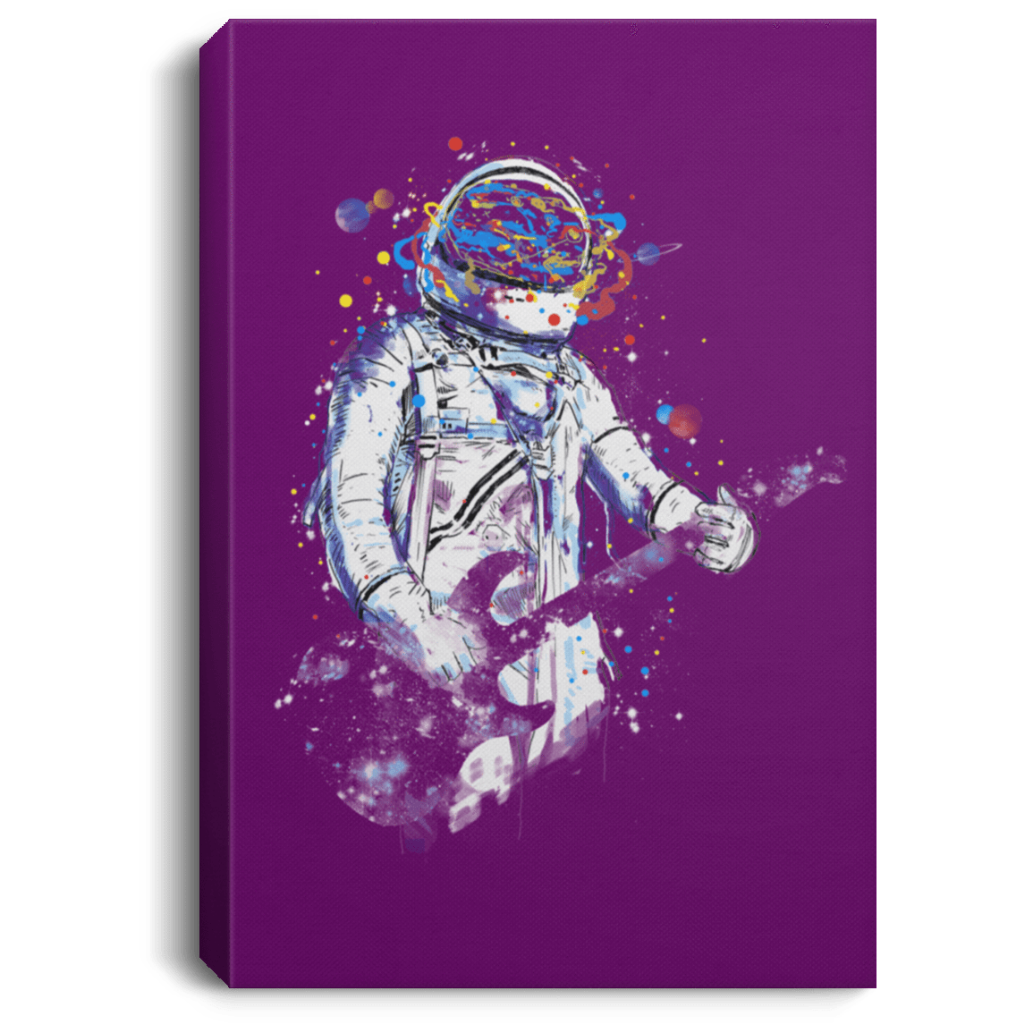 Housewares Purple / 8" x 12" Space Guitar Premium Portrait Canvas