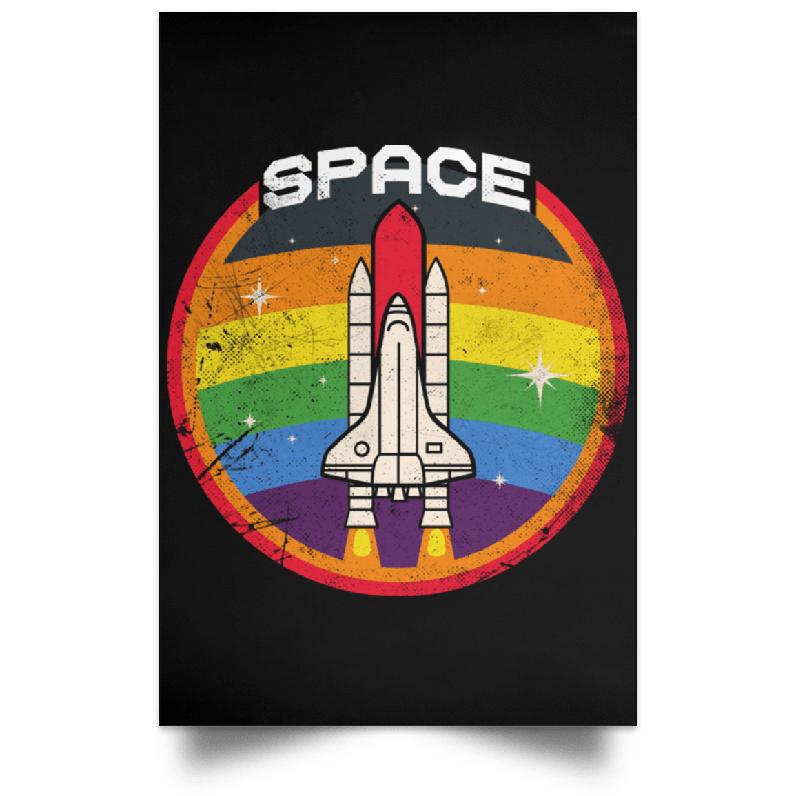 Housewares Black / 12" x 18" Space Shuttle Portrait Poster