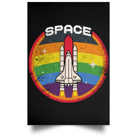 Housewares Black / 12" x 18" Space Shuttle Portrait Poster