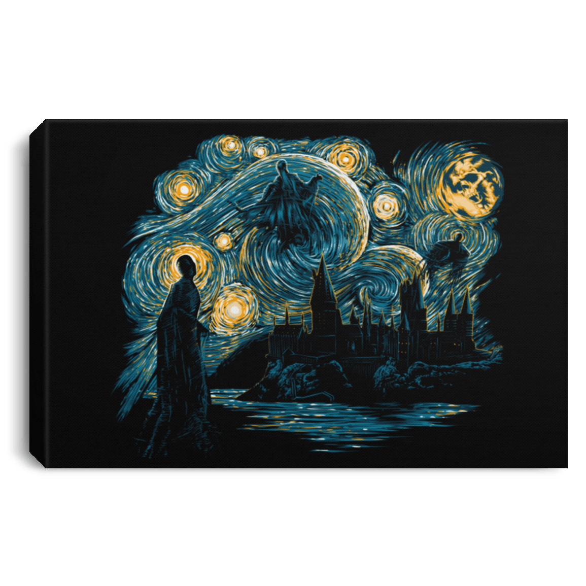 Housewares Black / 12" x 8" Starry Dementors Premium Landscape Canvas