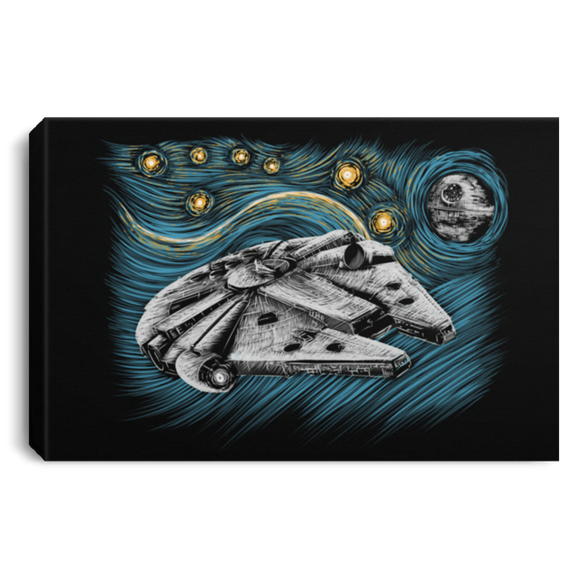 Housewares Black / 12" x 8" Starry Falcon Premium Landscape Canvas