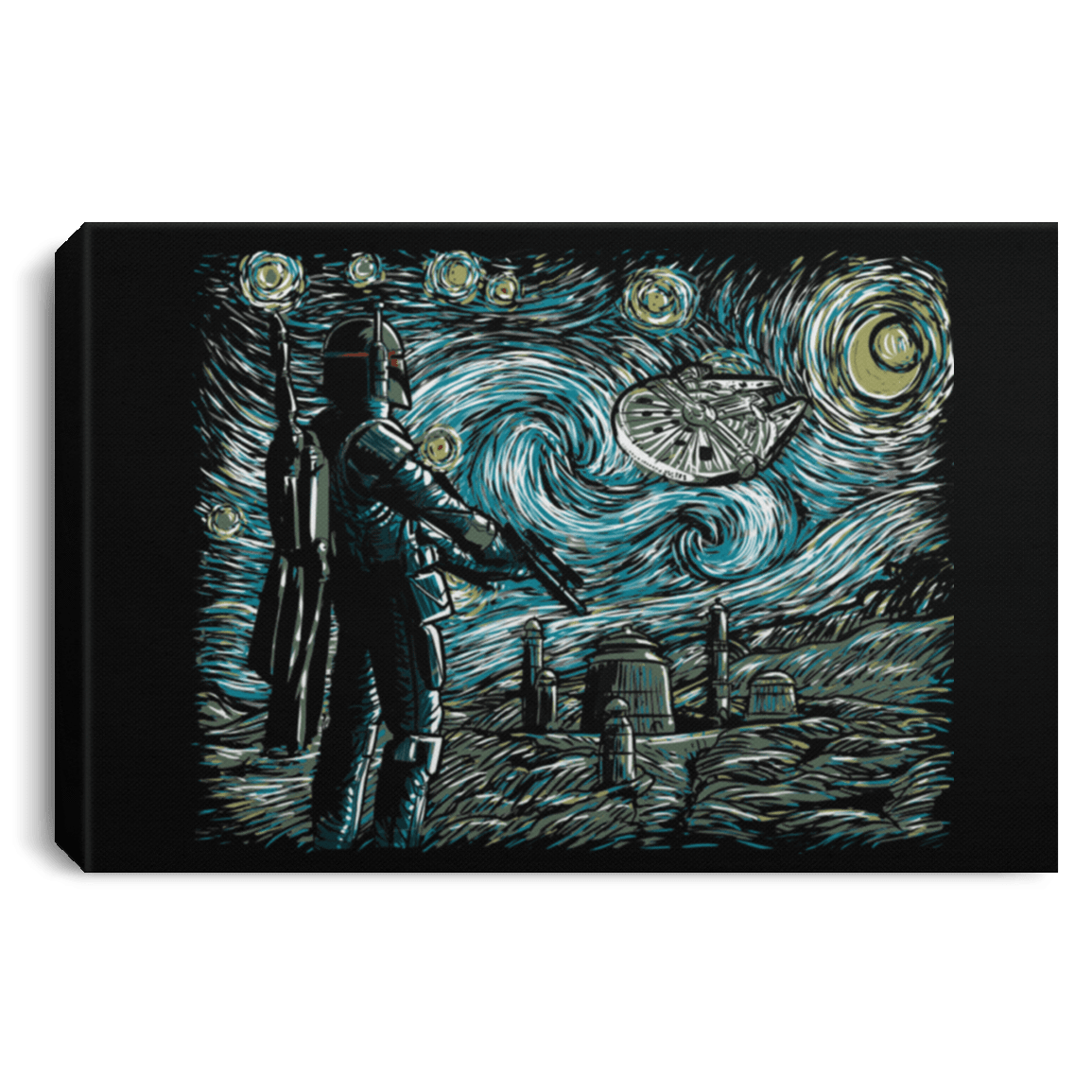 Housewares Black / 12" x 8" Starry Wars Premium Landscape Canvas