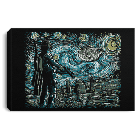 Housewares Black / 12" x 8" Starry Wars Premium Landscape Canvas