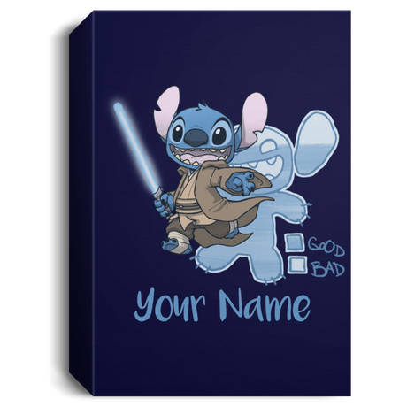Housewares Navy / 16" x 24" Stitch Jedi Personalized Portrait Canvas