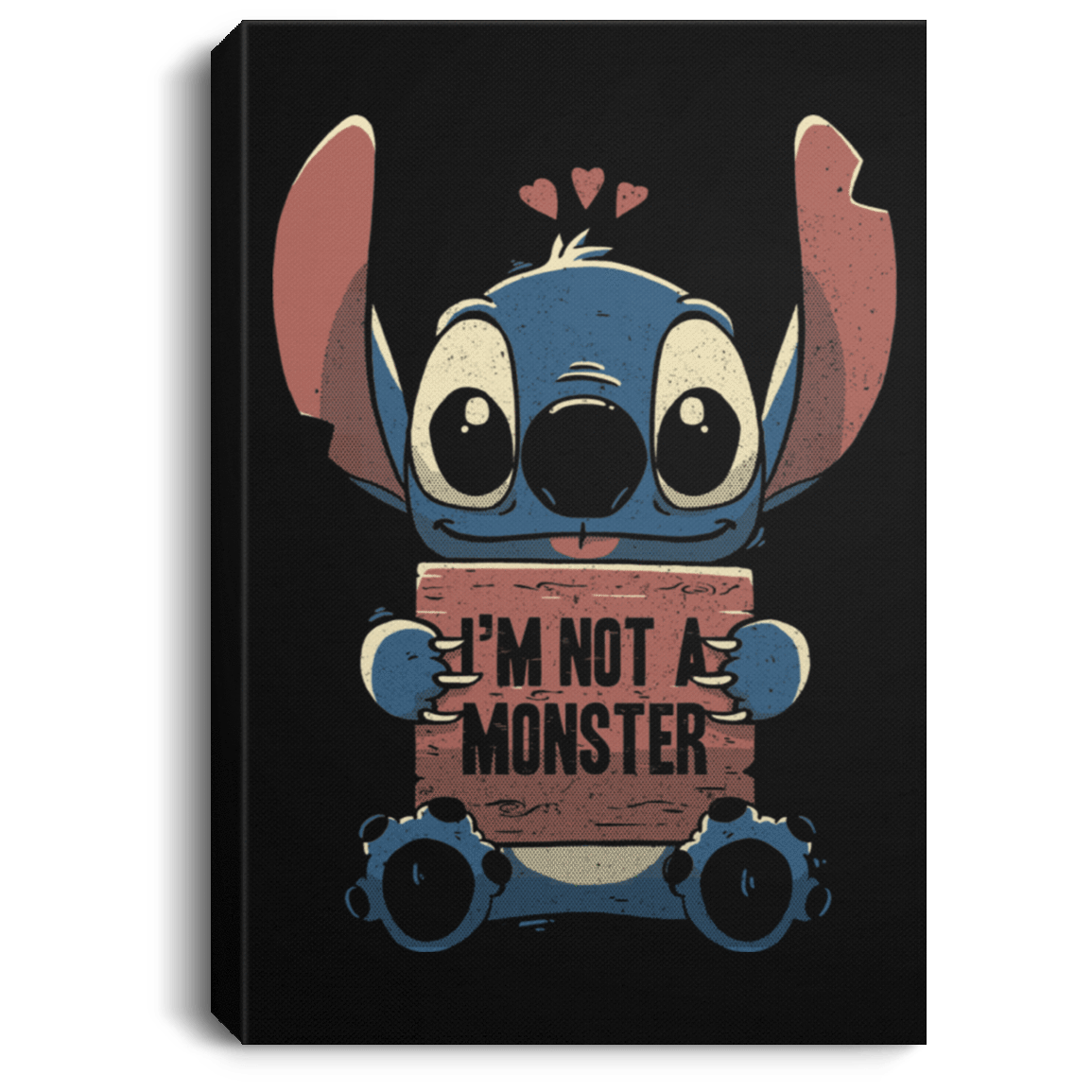 Housewares Black / 8" x 12" Stitch Not a Monster Premium Portrait Canvas