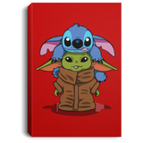 Housewares Red / 8" x 12" Stitch Yoda Premium Portrait Canvas