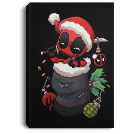 Housewares Black / 8" x 12" Stocking Stuffer Deadpool Premium Portrait Canvas