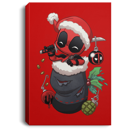 Housewares Red / 8" x 12" Stocking Stuffer Deadpool Premium Portrait Canvas